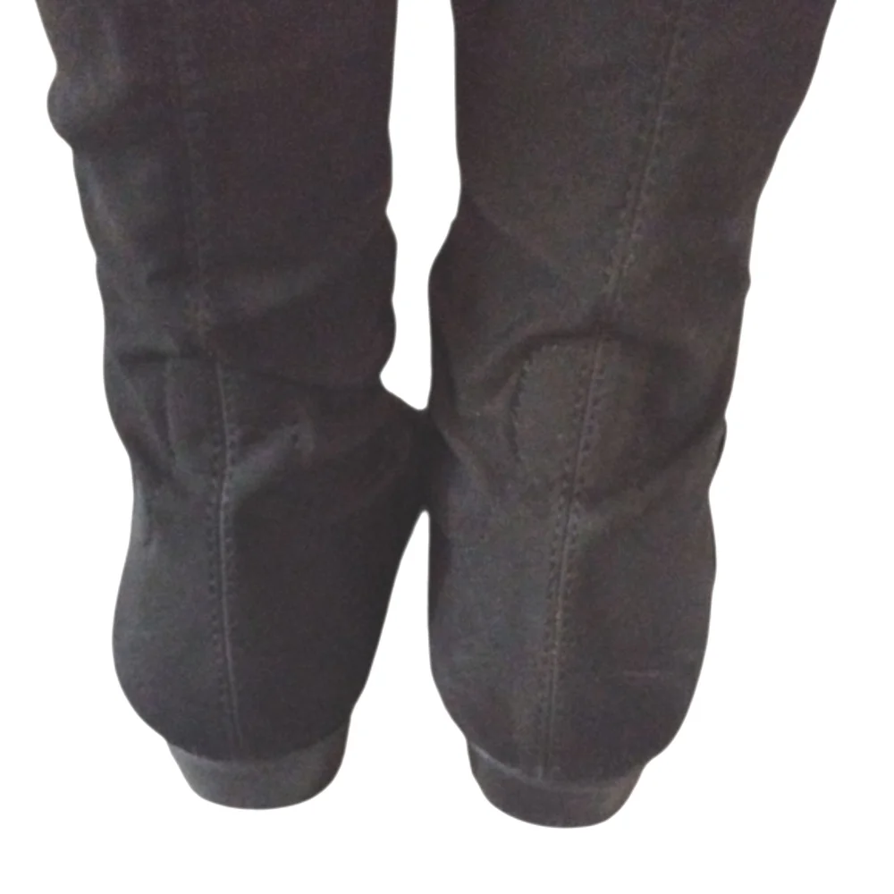 Vince Camuto Karita Knee High Black Leather Over The Knee Boots Size 6.5